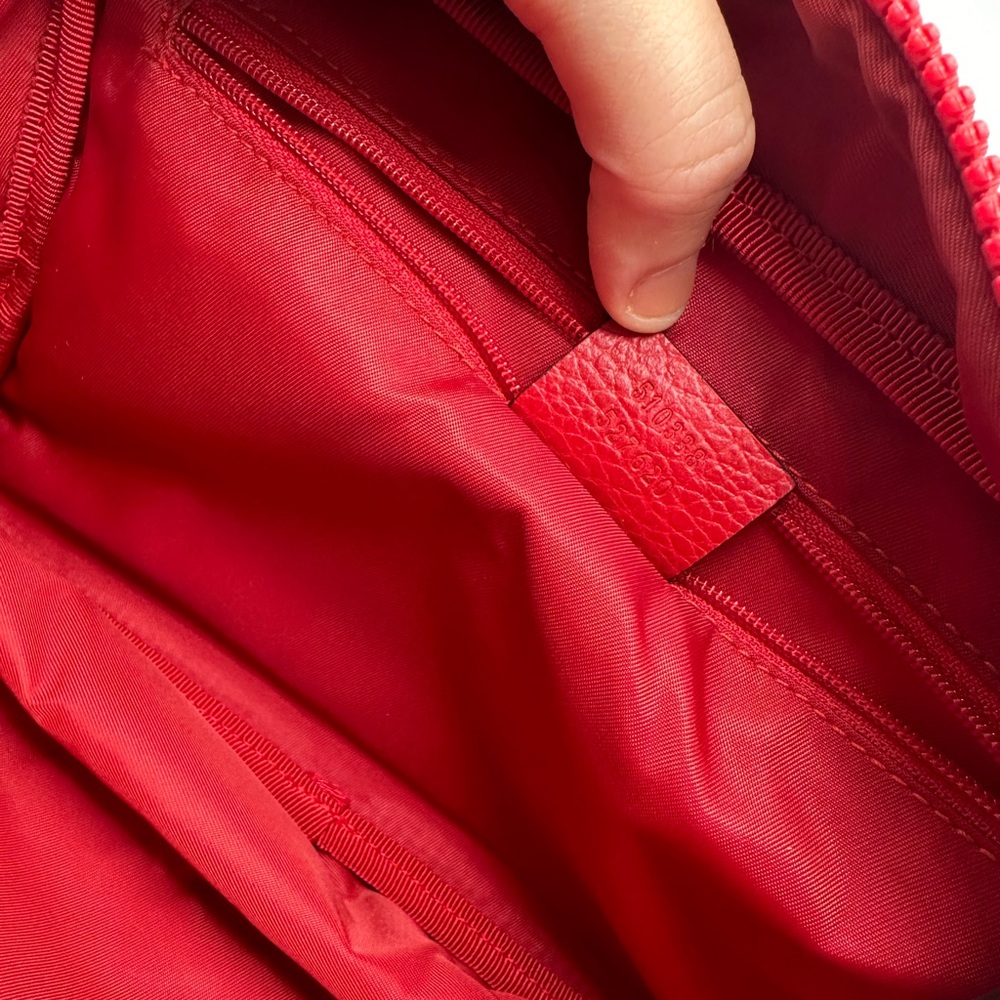 Gucci Red Nylon Cosmetic Bag - Picture 7 of 8